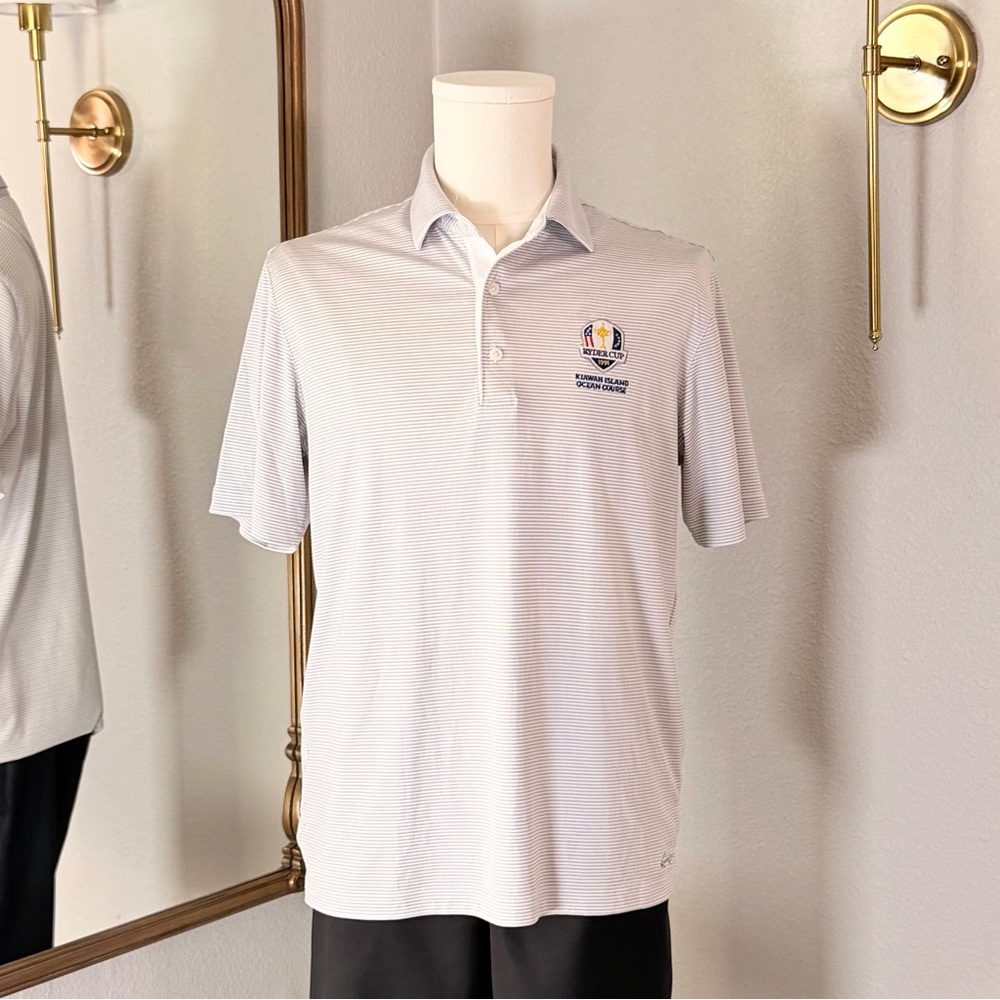 90s Heritage Greg Norman Ryder Cup Polo M Kiawah Island Gorpcore Sporty Grey